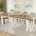 Large Dining Table for 6-8 People, 79" Wooden Kitchen Table | Kitchen Table with Sturdy Metal Frame, Dining Room Table for Dining Room, Kitchen, White Leg & Natural
