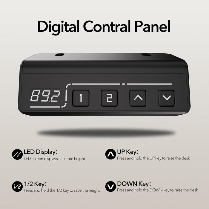 Electric Standing Desk Adjustable Height, Stand up Home Office Desk, 40X24 Inches Sit Stand Desk with Memory Preset, Black