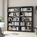 Adjustable Five Tier Black Metal Library Bookshelf