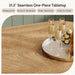 Natural Walnut Wood Farmhouse Dining Table Pedestal
