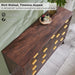 54" Wide Fluted 9 Drawer Dresser for Bedroom, Dark Walnut