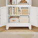 71" H Tall Metal Bookcases and Bookshelves with 2 Doors and Adjustable Shelves, White Tall Storage Cabinet Industrial Bookshelf 6-Tier Open Display Shelf，Decor Furniture for Living Room