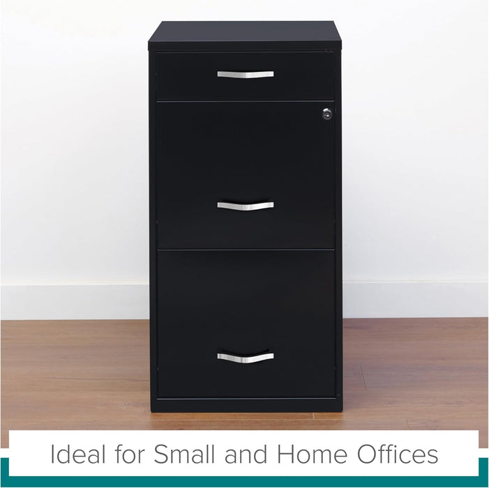 Locking 3-Drawer Steel File Cabinet