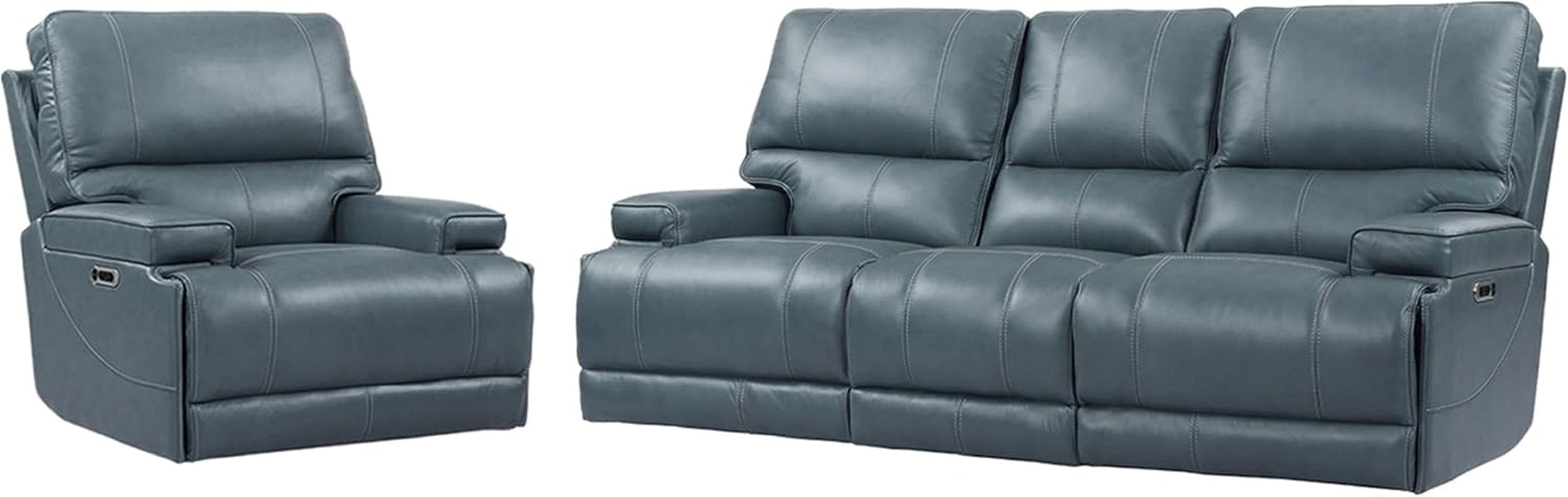 Whitman - Verona Azure - Powered by Freemotion Power Reclining Sofa and Recliner
