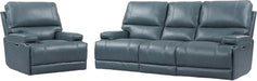 Whitman - Verona Azure - Powered by Freemotion Power Reclining Sofa and Recliner