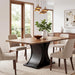 55 Inches Engineered Farmhouse Dining Table EbonyTone