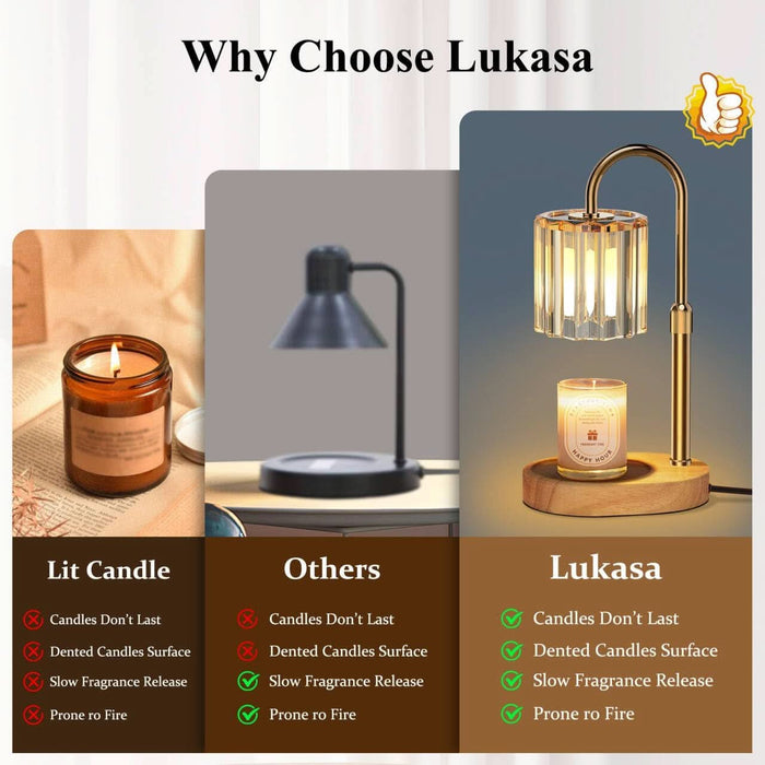 Candle Warmer Lamp, with Timer Dimmer Adjustable Height, Birthday Gifts for Women Men, for Mom, Wax Melt Warmer for Home Decor Room Decor, Thanksgiving Gifts Christmas