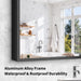 Black Framed Bathroom Mirror - Shatterproof 30"X50" Tempered Glass, HD No Distortion, Horizontal/Vertical Mount, Modern Matte Aluminum Alloy Frame