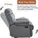 Rocker Recliner Chair, Overstuffed Large Manual Rocking Recliner for Adults, Upholstered Comfy Soft Fabric Living Room Reclining Sofa Chair(Gray)