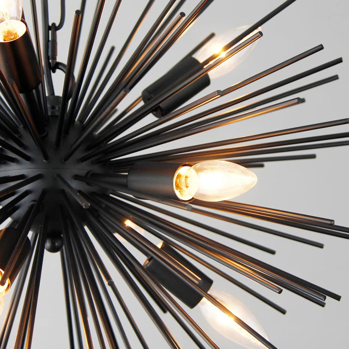 TwentyInch Black Sputnik Chandelier Luxurious Nine Light