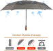 Large Folding Golf Umbrella - Compact Mens Umbrellas Travel Rain and Windproof 54Inch Collapsible Automatic Open Close Umbrella 210T Teflon Vented Double Canopy