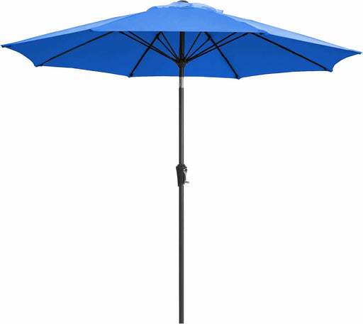 9FT Outdoor Patio Umbrella,Market Table Umbrella with 8 Fiberglass Ribs, Pool Umbrella with Tilt and Crank, UV Protection Lightweight & Wind-Resistant for Lawn, Garden, Deck and Backyard, Royal Blue