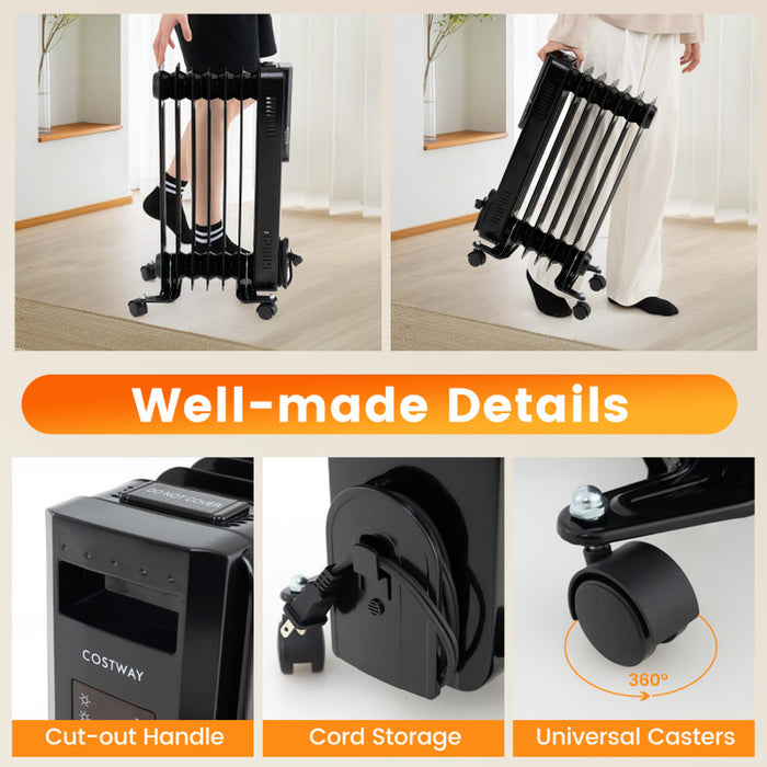 Oil Filled Radiator Heater with Adjustable Thermostat