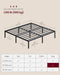 King Metal Bed Frame, 16 Inches Tall, 1100 Lb Weight Capacity