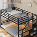 Black Premium SpaceSaving Functionality Twin Bunk Bed