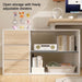 L Shaped Computer Desk, 47 Inch Home Office Desk with File Drawers & Storage Shelves, Small Corner Computer Desk for Small Space (White + Walnut)