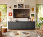 77.6" Long Dresser for Bedroom, 16 Drawer Fabric Dresser for Closet, Wide Chest of Drawers with Storage, TV Stand for 65, 75, 85 Inch TV, 77.6" W X 13" D X 26.4" H, Black