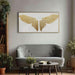 White and Gold Wall Decor Framed Modern Abstract Wall Art Bird Canvas Prints Paintings Neutral Wall Art for Bedroom Office Kitchen 20"X 40"
