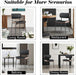 PU Leather Dining Chairs Set of 4 with Walnut Bentwood, Black