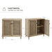 Calzada 31.5'' Tall 2 - Rattan Wicker Door Storage Accent Cabinet with Solid Wood Legs