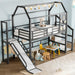 Twin Size UltraIndustrial LoftBed With Slide Storage