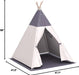 Teepee Tent for Kids with Light & Mat, Toddler Tents Indoor Play Tent Playhouse, Toddler Tipi Cotton, Tee Pee Tents for Kids Indoor, Boys & Girls Teepee,Children Room Playhouse