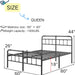 Queen Metal Bed Frame, 18 Inch with Headboard and Footboard