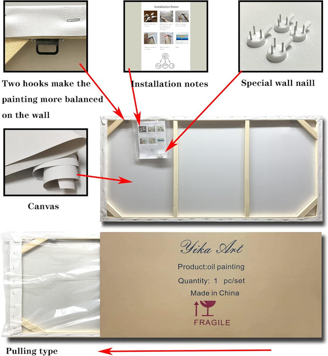 - 24X48 Inch 3D White Flower Painting Abstract Textured Knife Platte Acrylic on Canvas 3D Flowers Tree Painting Ready to Hang