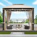 10x10 Weatherproof Outdoor Gazebo With Privacy Netting