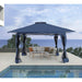 13’X13’Pop up Gazebo, Outdoor Gazebo Tent with W/ Netting Walls, Double Vented Roof Canopy, Navy Blue