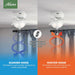 42 Inch Indoor Ceiling Fan with LED Light - White Ceiling Fan with Pull Chain, for Bedroom or Living Room, Low Profile Flush Mount, No Remote, 5 Blades - Newsome 51080, Fresh White