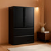 Brigade 800 Series Lateral File Cabinet with Storage, Letter/Legal, 2-Drawer, Black, 19 1/4" D