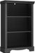 Black Three Tiered Bookshelf With Adjustable Shelves