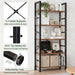 5 Tier Bookshelf, Free Standing Bookcase with Open Storage Shelves