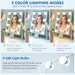 Lighted Makeup Mirror, Hollywood Vanity Mirror with Lights, Three Color Modes, with Detachable 10X Zoom Mirror, Smart Touch Control, Metal Frame, 360° Rotation（14.1In,White）
