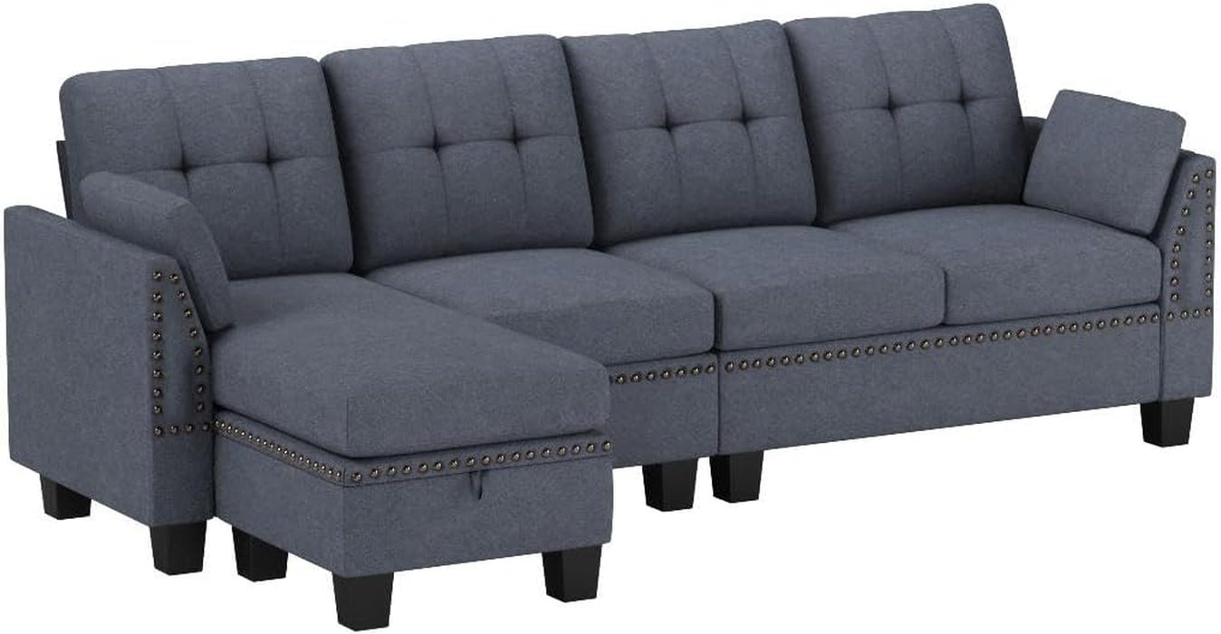 Convertible L-Shaped Sectional Sofa for Small Spaces