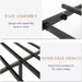 Queen Size Metal Platform Bed Frame with Headboard, Black