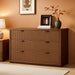FiftyFiveInch Dresser Saddle Brown Storage Cabinet