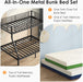 Charcoal Twin Over Full IndustrialStrength Bunk Bed