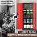 72 Inches Black Red Powdercoated Industrial Cabinet