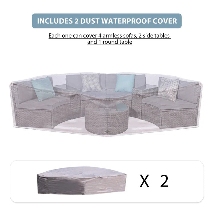 Rasmus 7 Piece Rattan Sofa Seating Group with Cushions