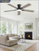 FiftyTwoInch MatteBlack Ultramodern Ceiling Fan LED Remote