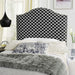 Mercer Collection Connie Black and White Lattice Silver Nailhead Headboard (Twin)