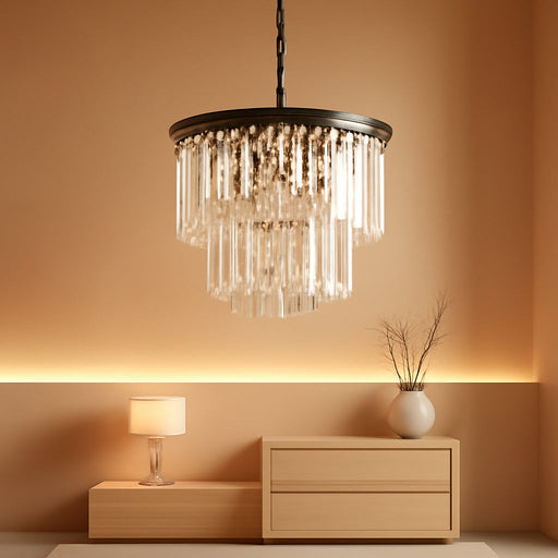 Crystal Chandelier Lighting Oil Rubbed Bronze Ceiling