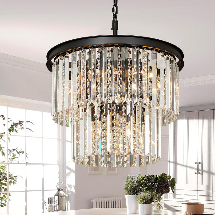 Crystal Chandelier Lighting Oil Rubbed Bronze Ceiling