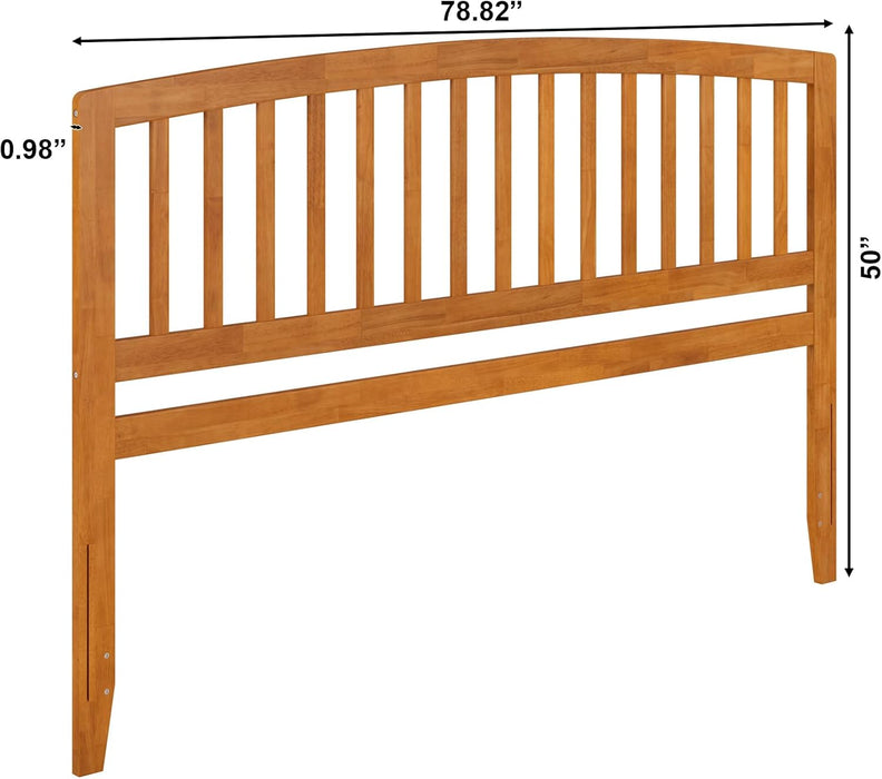 Richmond King Solid Wood Headboard with Attachable Charger in Light Toffee