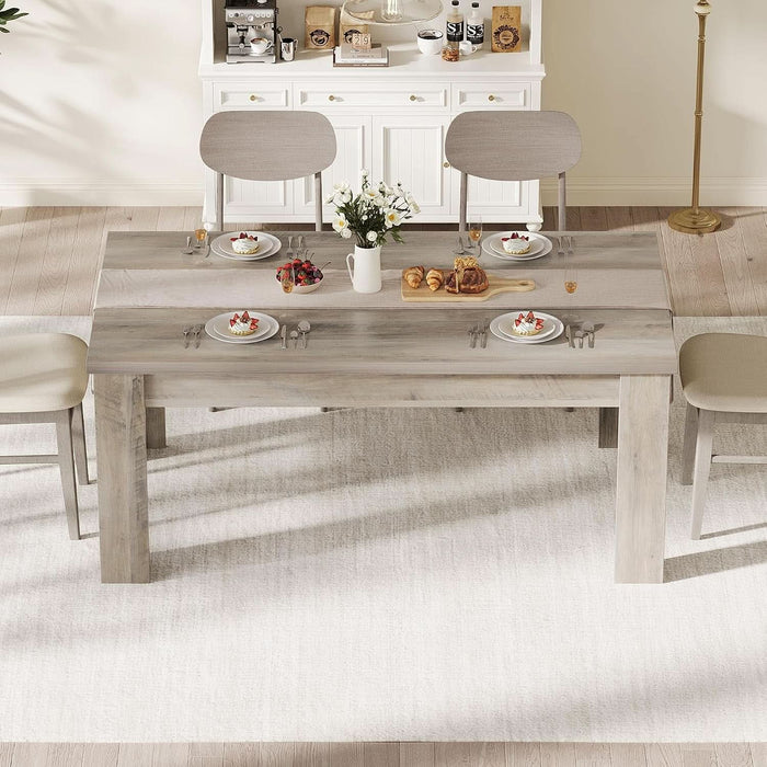 Farmhouse Dining Table, Rustic Rectangle Kitchen Dining Table