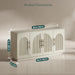 67IN White Fluted Sideboard Buffet Cabinet with Storage