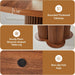 Fluted round Dining Table for 4-6, 47'' Wood Kitchen Tables for Dining Room