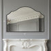 Black Scalloped Wall Mirror: 47"X31" Large Wooden Fireplace Mirror